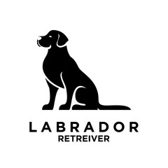 Labrador Retriever logo icon design illustration
