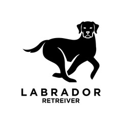 Labrador Retriever logo icon design illustration