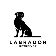 Labrador Retriever logo icon design illustration