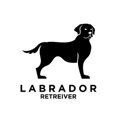 Labrador Retriever logo icon design illustration