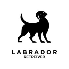 Labrador Retriever logo icon design illustration