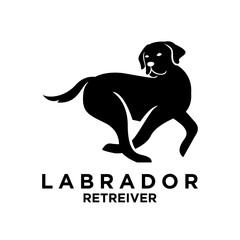 Labrador Retriever logo icon design illustration