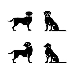 Labrador Retriever logo icon design illustration