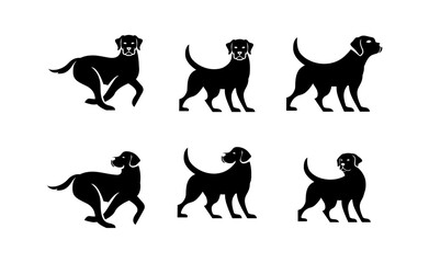 Labrador Retriever logo icon design illustration