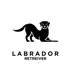 Labrador Retriever logo icon design illustration