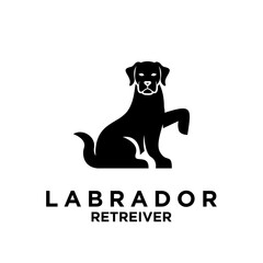 Labrador Retriever logo icon design illustration