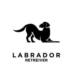 Labrador Retriever logo icon design illustration