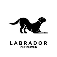 Labrador Retriever logo icon design illustration