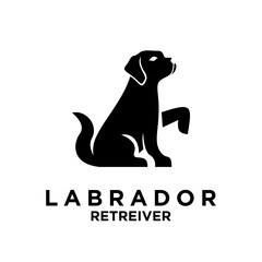 Labrador Retriever logo icon design illustration