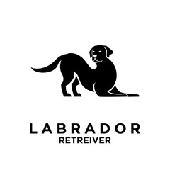 Labrador Retriever logo icon design illustration