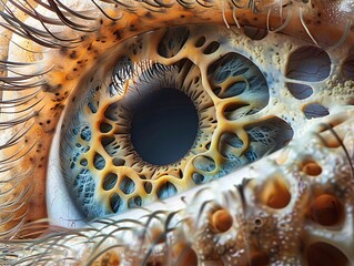 a close up of an eye