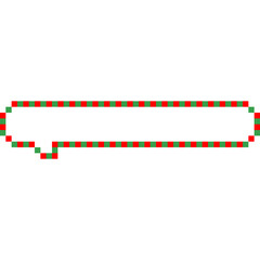 Obraz premium Pixel art christmas speech balloon 7