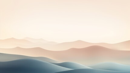 serene abstract blurred gradient background in soft, muted colors, reminiscent of a watercolor painting of a misty mountain range.