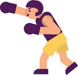 Fototapeta premium illustration of a boxer in action