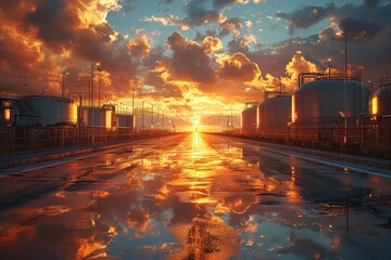 Fototapeta premium pipes and tanks in the plants professional photography