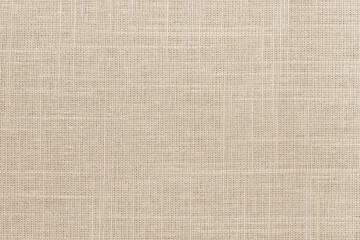 Brown linen fabric cloth texture for background, natural textile pattern.