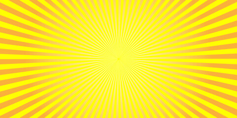 Vector Abstract orange sun rays and sunburst backdrop background. seamless retro vintage burst sunrise sunbeam element spiral striped illustration sunray template wallpaper design.