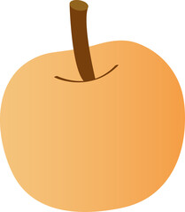 Cute Pear Illustration for Chuseok and Lunar New Year