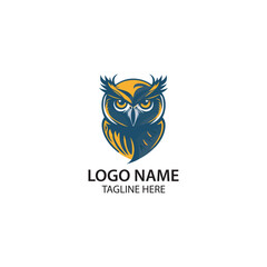 owl illustration, owl logo design, Simple owl head logo design vector