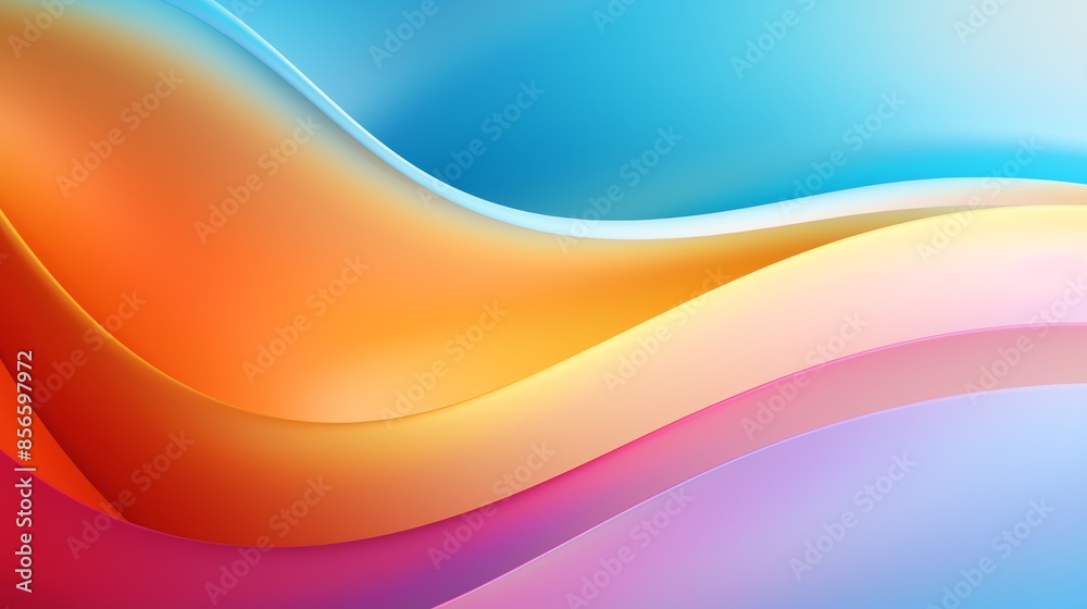 Aufkleber vibrant abstract blurred gradient background in primary colors, reminiscent of a rainbow.