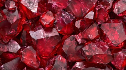 Ruby red seamless background with radiant gemstone texture, luxurious and captivating, raw style, highly detailed
