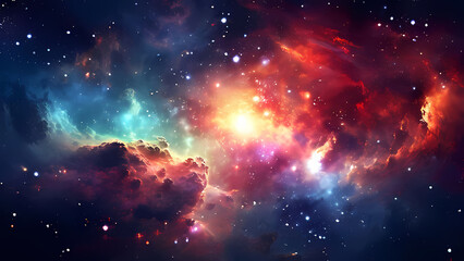 Nebula and galaxies background