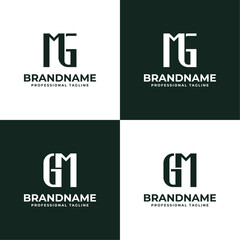 Letters MG and GM Monogram Logo, suitable for any business with GM or MG initials