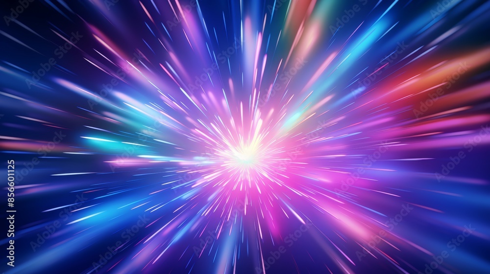 Aufkleber electrifying abstract blurred gradient background in neon colors, reminiscent of a fireworks display.