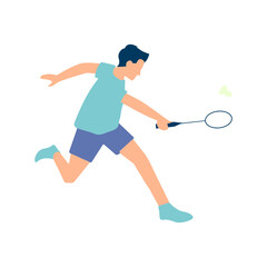 male badminton player