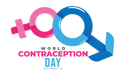 World Contraception Day. background, banner, card, poster, template. Vector illustration.