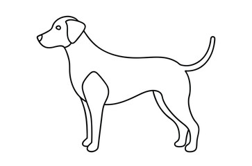 Dog Line art Drawing, continuous line drawing of dog, dogs vector