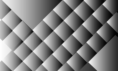 Naklejka premium Abstract grey and black geometric gradient square pattern future concept texture background. Concept for template, texture, website, banner and brochure background. Vector illustration