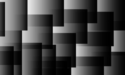 Abstract black and gray geometry square shape paper futuristic concept background. Vector illustration.     