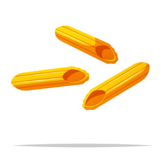 Penne pasta vector isolated illustration