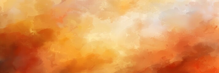 Abstract Watercolor Background with Orange and Yellow Hues