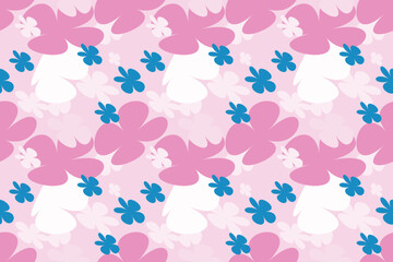 Obraz premium Flowers Seamless Pattern Design for Fabric With Simple Pretty, Little Floral Liberty Seamless Texture Background. Spring, Summer Romantic Blossom Flower Garden Seamless Pattern for Your Designs