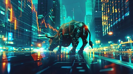 Professional Stock Market Analyst Conducting Market Analysis and Portfolio Management for Optimizing Investments and Trading Strategies. Financial expert using advanced data analytics for stock market