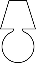 lamp Related black Vector line Icons. Includes such icons as bulb, Stylish modern room lights floor lamp, lantern, light, chandelier  isolated on transparent background.