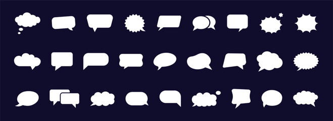 Bubble speech symbol. Set of cloud speech and talk. Vector illustration