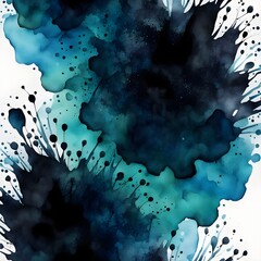 watercolor black ink