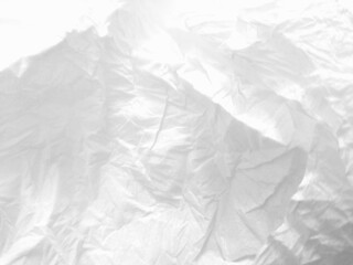 Abstract crumpled texture white tissue background