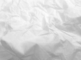 Abstract crumpled texture white tissue background