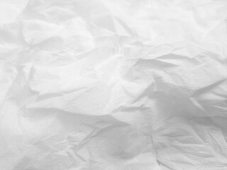 Abstract crumpled texture white tissue background