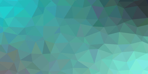 Obraz premium Light Blue, Green vector polygon with gradient. Shining triangular template. Vector triangle mosaic cover. 