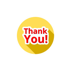 Thank you icon isolated on transparent background