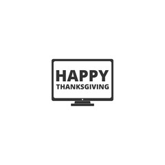 Happy Thanksgiving Day icon isolated on transparent background