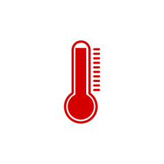 Thermometer icon isolated on transparent background