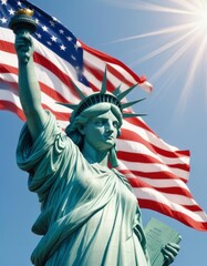 Naklejka premium Happy 4th of July Independence Day| USA Day | Independence Day