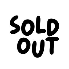 3D Sold out text poster art