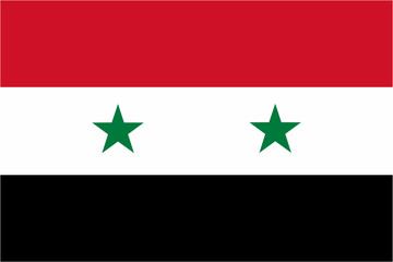 Syria official flag vector with standard size and proportion. National flag emblem with accurate size and colors.